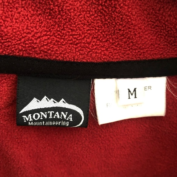 Montana Mountaineering Windblock Performance fleece red jacket size M - Picture 4 of 4